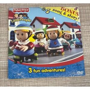 Fisher-Price Little People 2005 DVD 3 Fun Adventures Bonus Song And Story NEW